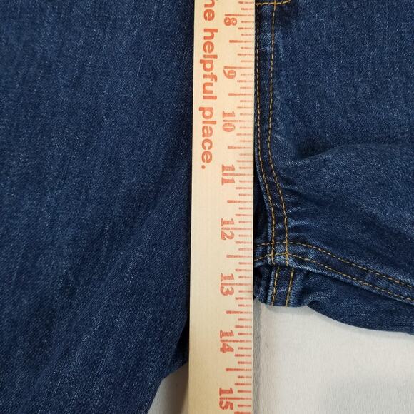 GAP Jeans Womens 14 Tall Blue Barrel High Rise Dark Rinse 100% Cotton - Picture 11 of 13